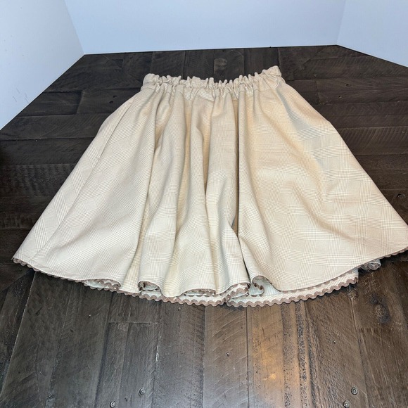 MIZZO PIANO JUNIOR GIRL CLASSY BEIGE SKIRT WITH INNER SHORTS & two side pocket - Picture 6 of 12
